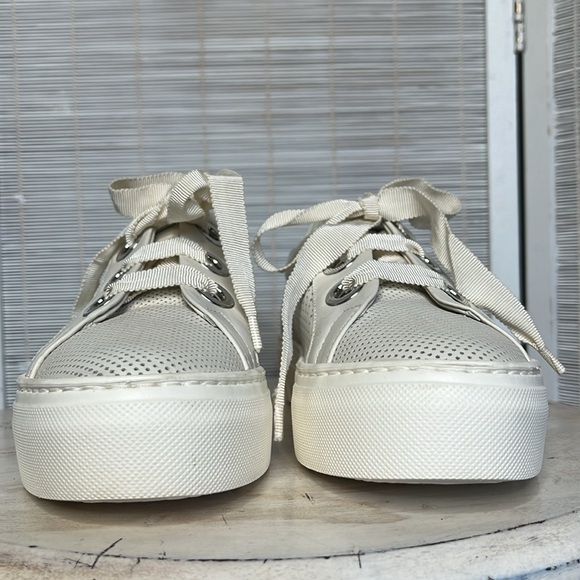 AGL leather perforated platform sneakers 37 7 - Picture 3 of 14